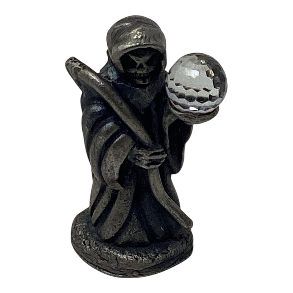 Tudor Mint Myth Magic WAPW Pewter Grim Reaper Skeleton Scythe Miniature Figurine